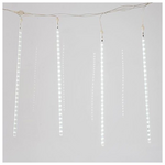 Σειρα, 240 Led, 7v, με 5 Snowdrop 50cm, Επεκταση εωσ 3, με Μετασχηματιστη, Λευκο Led, Προεκταση Παροχης 5m, Ip44