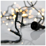 Σειρα Pro, 300 led 3mm, 31v & 9w Μετασχηματιστη, 4 Επεκτασεις Μεχρι 3 Σετ, Πρασινο pvc Καλωδιο, Θερμο Λευκο Led, ana 5cm, Προεκταση Παροχης 3m, Ip44