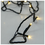 Σειρα Μπαταριας, 20 led 5mm, Προεκταση Παροχης 50cm, 8 Προγραμματα, Χρονοδιακοπτης, Πρασινο Καλωδιο,θερμο Λευκο Led,ανα 10cm,ip44