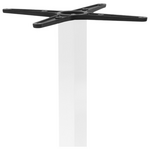 Βάση Τραπεζιού bar Stofan Pakoworld Μεταλλική Λευκή-Μαύρη 45x45x108εκ