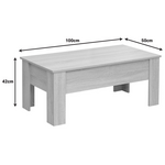 Τραπέζι Σαλονιού Ferza Pakoworld με Σερβιτόρο σε oak Απόχρωση 100x50x42εκ