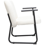 Καρέκλα Επισκέπτη Vindor Pakoworld Ύφασμα σε Κρεμ Απόχρωση με Μαύρο Μεταλλικό Πόδι 65x68.5x79.5εκ