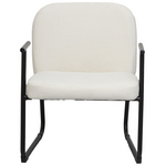 Καρέκλα Επισκέπτη Vindor Pakoworld Ύφασμα σε Κρεμ Απόχρωση με Μαύρο Μεταλλικό Πόδι 65x68.5x79.5εκ