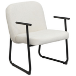 Καρέκλα Επισκέπτη Vindor Pakoworld Ύφασμα σε Κρεμ Απόχρωση με Μαύρο Μεταλλικό Πόδι 65x68.5x79.5εκ