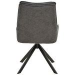 Πολυθρόνα Konelian Pakoworld Ανθρακί Ύφασμα με Πόδι Μετάλλου σε Μαύρη Απόχρωση 54x63x88εκ