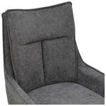 Πολυθρόνα Konelian Pakoworld Ανθρακί Ύφασμα με Πόδι Μετάλλου σε Μαύρη Απόχρωση 54x63x88εκ