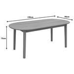 Τραπέζι Skyl Pakoworld Teak Ξύλο σε Φυσική Απόχρωση 190x90x75εκ