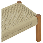 Παγκάκι uma Pakoworld Teak Ξύλο και pe Σχοινί σε Φυσική Απόχρωση 150x45x40εκ