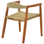 Πολυθρόνα Ganny Pakoworld Teak Ξύλο και pe Σχοινί σε Φυσική Απόχρωση 61x58x71εκ