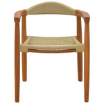 Πολυθρόνα Ganny Pakoworld Teak Ξύλο και pe Σχοινί σε Φυσική Απόχρωση 61x58x71εκ