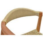 Πολυθρόνα Ganny Pakoworld Teak Ξύλο και pe Σχοινί σε Φυσική Απόχρωση 61x58x71εκ