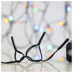 Σειρα, 300 led 3mm, 31v, με Μετασχηματιστη, Προεκταση Παροχης 300cm, 8 Προγραμματα, Πρασινο Καλωδιο, Χρωματιστο led ανα 5cm, Ιρ44