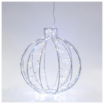 Μεταλλικη Μπαλα, 30 Θερμο Λευκο και 30 Λευκο Led, 500cm Προεκταση Παροχης, 30x32cm, Ip44