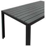 Τραπέζι Nares Pakoworld Αλουμίνιο Μαύρο-Plywood Ανθρακί 140x80x72.5εκ