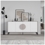 Μπουφές Gora Pakoworld σε Λευκή με Μόκα Απόχρωση  180x35.6x82εκ