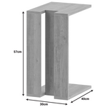 Βοηθητικό Τραπέζι Muju Pakoworld σε Φυσική Απόχρωση 40x30x57εκ