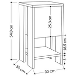 Κομοδίνο ema Pakoworld Μελαμίνη σε Μόκα Απόχρωση 30x30x55εκ