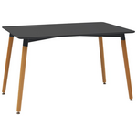 Τραπεζαρία Natali-Parker Pakoworld σετ 5τεμ mdf σε Μαύρη-Φυσική Απόχρωση 120x80x76cm