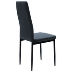 Τραπεζαρία Quana-Parker Pakoworld σετ 5τεμ Γυάλινο Διάφανο-Μαύρο Πόδι 120x70x75cm