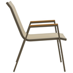 Τραπεζαρία Lafla-Azelie Pakoworld σετ 7τεμ Σαμπανιζέ Αλουμίνιο και Plywood σε Φυσική Απόχρωση 160-240x100x75εκ