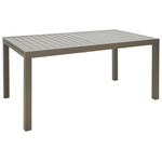 Τραπεζαρία Lafla-Azelie Pakoworld σετ 7τεμ Σαμπανιζέ Αλουμίνιο και Plywood σε Φυσική Απόχρωση 160-240x100x75εκ