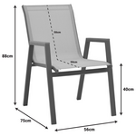 Τραπεζαρία Lafla-Azelie Pakoworld σετ 9τεμ Σαμπανιζέ Αλουμίνιο και Plywood σε Φυσική Απόχρωση 160-240x100x75εκ