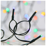 Σειρα 50 led 5mm, Mπαταριας 3xaa, Timer, Πρασινο pvc Καλωδιο, Πολυχρωμο Led, ana 10cm, Προεκταση Παροχης 30cm, Ip20, Display box (24τμχ)