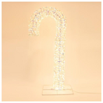Φωτιζομενο Μπαστουνι Ιριδιζον 74cm, 600 Led, 4,5v Μετασχηματιστη, Timer, Ασημι Χαλκινο Καλωδιο, Θερμο Λευκο Led, Προεκταση Παροχης 5m, Ip44
