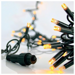 Σειρα, 100 led 5mm, 230v, 2 Επεκτασεις εωσ 9 Σετ, Πρασινο Καουτσουκ Καλωδιο, Θερμo Λευκo Led, ανα 10cm, (Χωρις Μετασχηματιστη, Χωρις Προεκταση Παροχησ), Iρ65