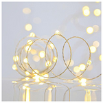 Σειρα, 200 Mini Led, 4,5v, Σταθερο, με Μετασχηματιστη, Προεκταση Παροχης 500cm, Ασημι Χαλκος, Daylight Led, ana 10cm, Ιρ44