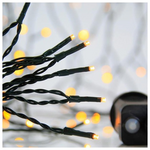 Σειρα, 300 led 3mm,31v,8 Προγραμματα,μετασχηματιστη με Μνημη,προεκταση Παροχης 300cm,πρασινο Καλωδιο,θερμο Λευκο Led,ανα 5cm,ιρ44