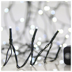 Σειρα, 1500 led 3mm, 31v, 8 Προγραμματα, με Μετασχηματιστη, Προεκταση Παροχης 300cm, Πρασινο Καλωδιο, Λευκο Led, ανα 5cm, Ιρ44