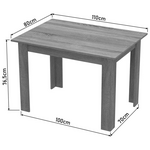 Τραπεζαρία Manka-Gaston Pakoworld σετ 5τεμ σε Sonoma-Μαύρη Απόχρωση 110x80x77εκ