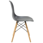 Τραπεζαρία Manka-Julita Pakoworld σετ 5τεμ σε Sonoma-Μαύρη Απόχρωση 110x80x77εκ