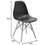 Τραπεζαρία Manka-Julita Pakoworld σετ 5τεμ σε Sonoma-Μαύρη Απόχρωση 110x80x77εκ