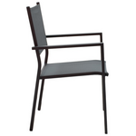 Τραπεζαρία Κήπου Nares-Moly σετ 7τεμ Pakoworld Αλουμίνιο Μαύρο-Textilene Γκρι