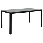 Τραπεζαρία Κήπου Nares-Moly σετ 7τεμ Pakoworld Αλουμίνιο Μαύρο-Textilene Γκρι