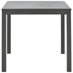 Τραπεζαρία Kliton-Naoki σετ 3τεμ Pakoworld Ανθρακί Αλουμίνιο και Μέταλλο σε Μαύρη Απόχρωση 80x80x74εκ