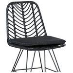 Τραπεζαρία Kliton-Naoki σετ 5τεμ Pakoworld Ανθρακί Αλουμίνιο και Μέταλλο σε Μαύρη Απόχρωση 80x80x74εκ