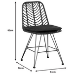 Τραπεζαρία Kliton-Naoki σετ 5τεμ Pakoworld Ανθρακί Αλουμίνιο και Μέταλλο σε Μαύρη Απόχρωση 80x80x74εκ