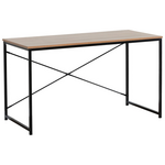 Γραφείο Εργασίας Bailon Pakoworld σε oak Απόχρωση με Μαύρο Μέταλλο 120x60x70εκ