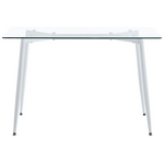 Τραπεζαρία Quana-Caron σετ 5τεμ Pakoworld Γυάλινο και pp σε Μαύρη-Φυσική Απόχρωση 120x70x75εκ