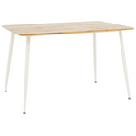 Τραπεζαρία Cuba-Caron Pakoworld σετ 5τεμ Sonoma-Λευκό 120x80x75εκ