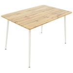 Τραπεζαρία Cuba-Caron Pakoworld σετ 5τεμ Sonoma-Λευκό 120x80x75εκ