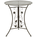 Τραπεζαρία Abriel Pakoworld σετ 3τεμ Μέταλλο Ανθρακί Antique