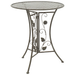 Τραπεζαρία Abriel Pakoworld σετ 3τεμ Μέταλλο Ανθρακί Antique