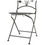 Τραπεζαρία Abriel Pakoworld σετ 3τεμ Μέταλλο Ανθρακί Antique