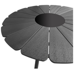 Τραπέζι Pinap Pakoworld Μαύρο Αλουμίνιο και Plywood σε Μαύρη Απόχρωση Φ110x74εκ