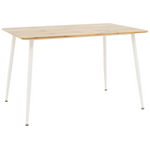 Τραπεζαρία Cuba-Parker Pakoworld σετ 5τεμ Sonoma-Λευκό 120x80x75εκ