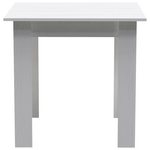 Τραπεζαρία Manka ι-Caron Pakoworld σετ 3τεμ σε Λευκή Απόχρωση 80x80x77εκ